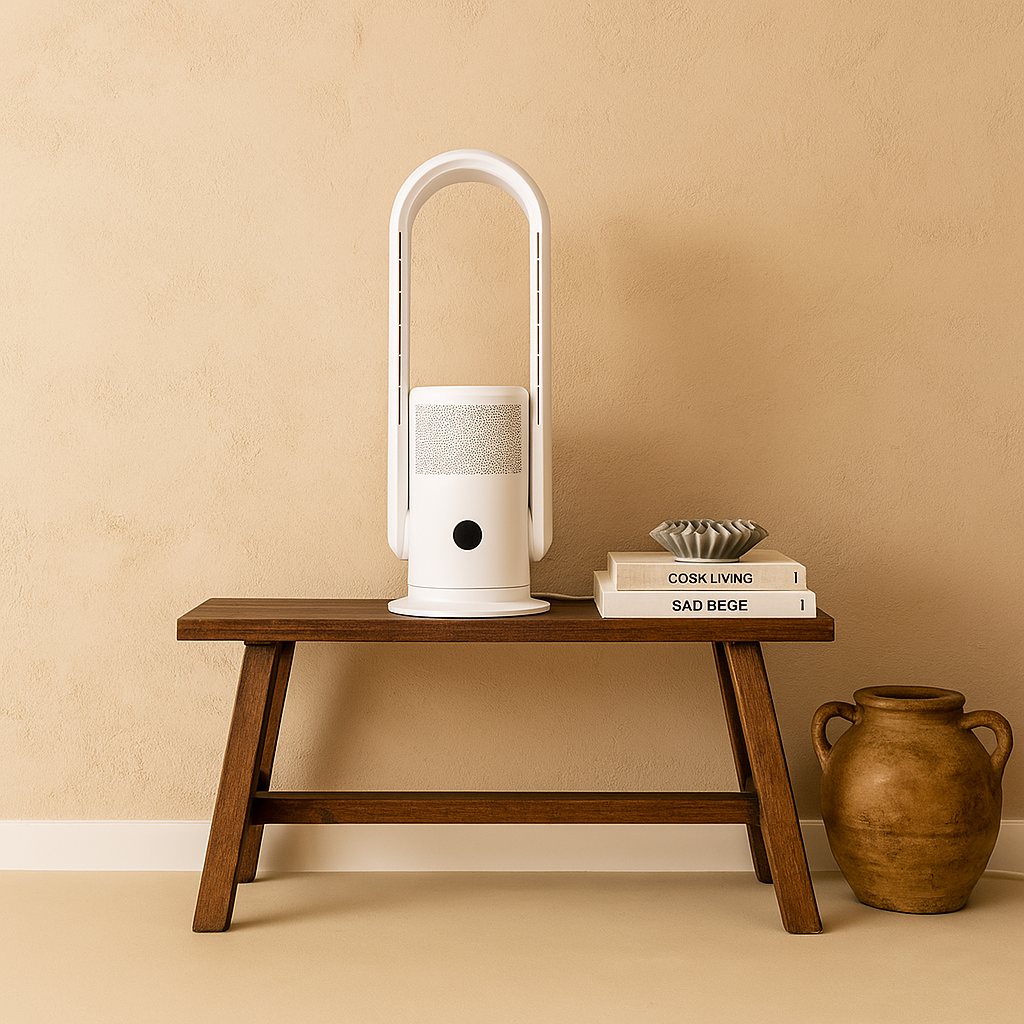 Airolis AirSense | Purificateur 3-en-1 avec Filtre HEPA | Chauffage et Ventilation Silencieuse